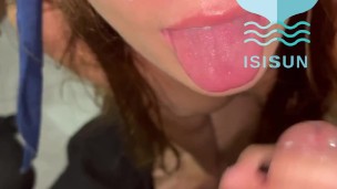 I suck him and he comes on my face